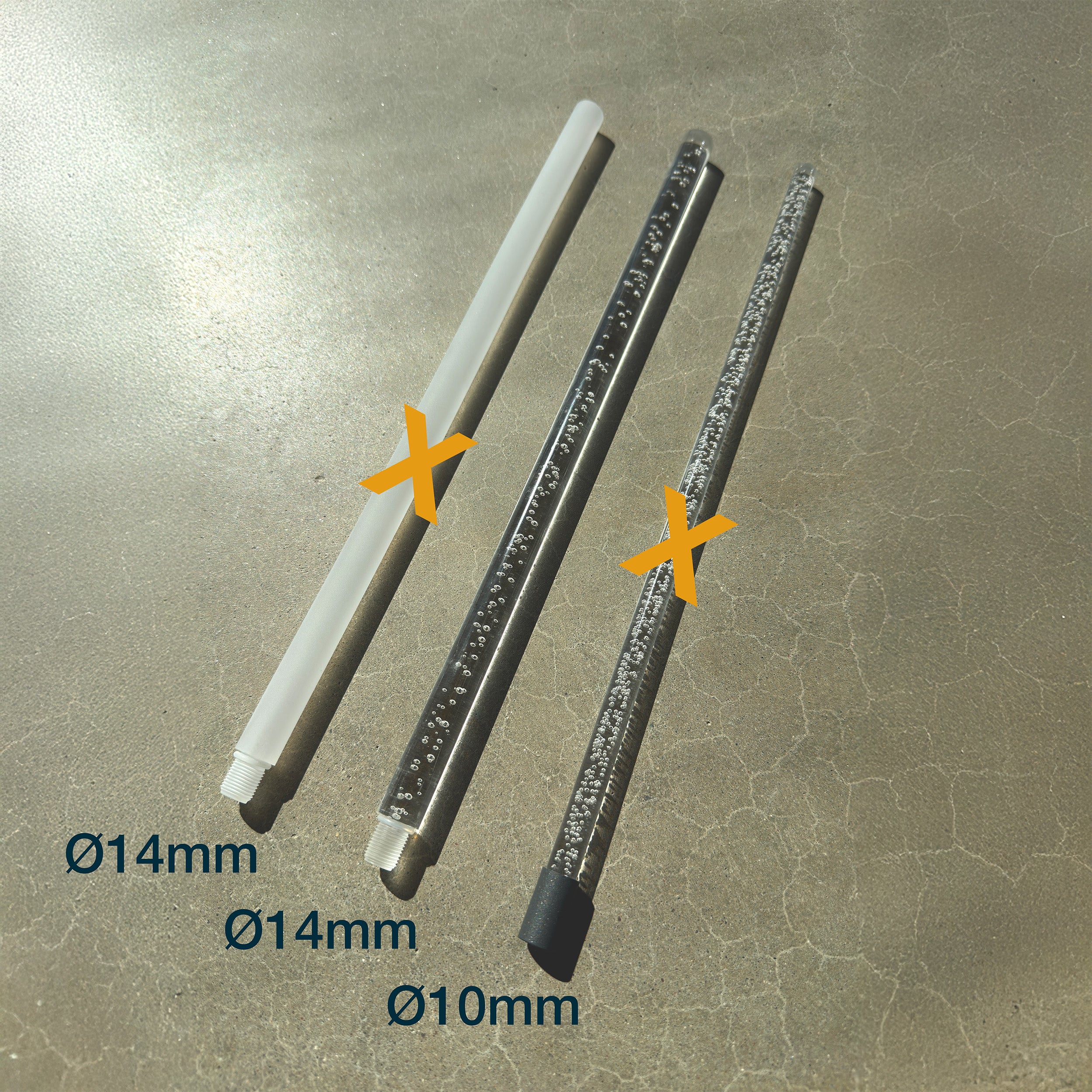 GLASS TOP Stix bubbles Ø14 mm