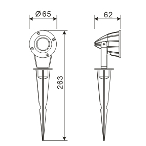 LUMINUS ground spot (black)