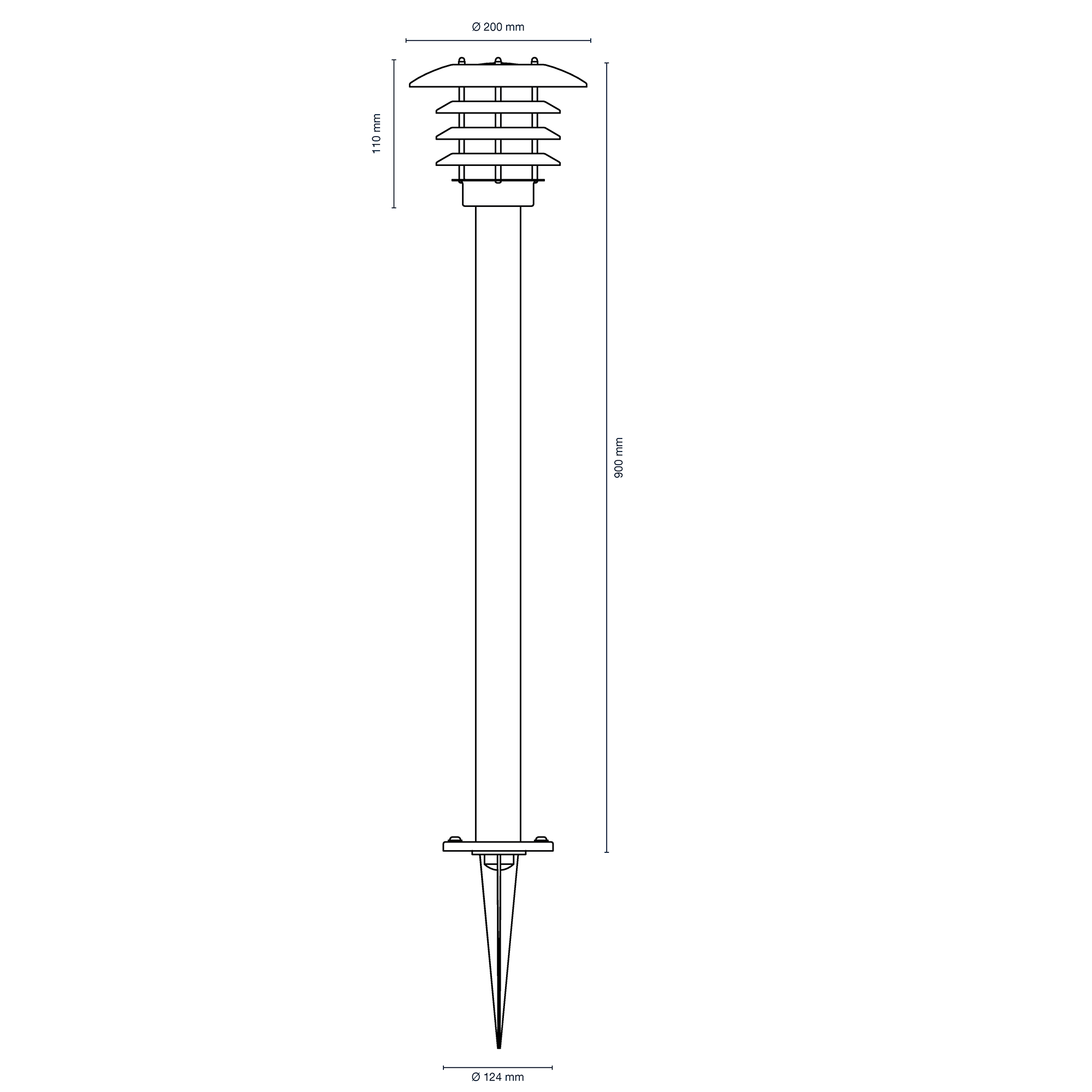 SATURNUS bollard (grey)