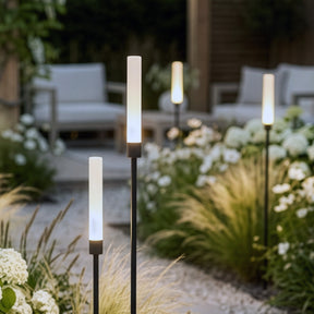 lightson gravel pergola whiteflowers