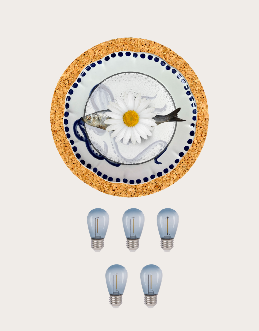 Deco bulb x 5, E27 12V (smoke)
